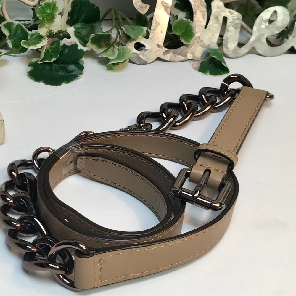 Michael Kors Chain and Leather Belt